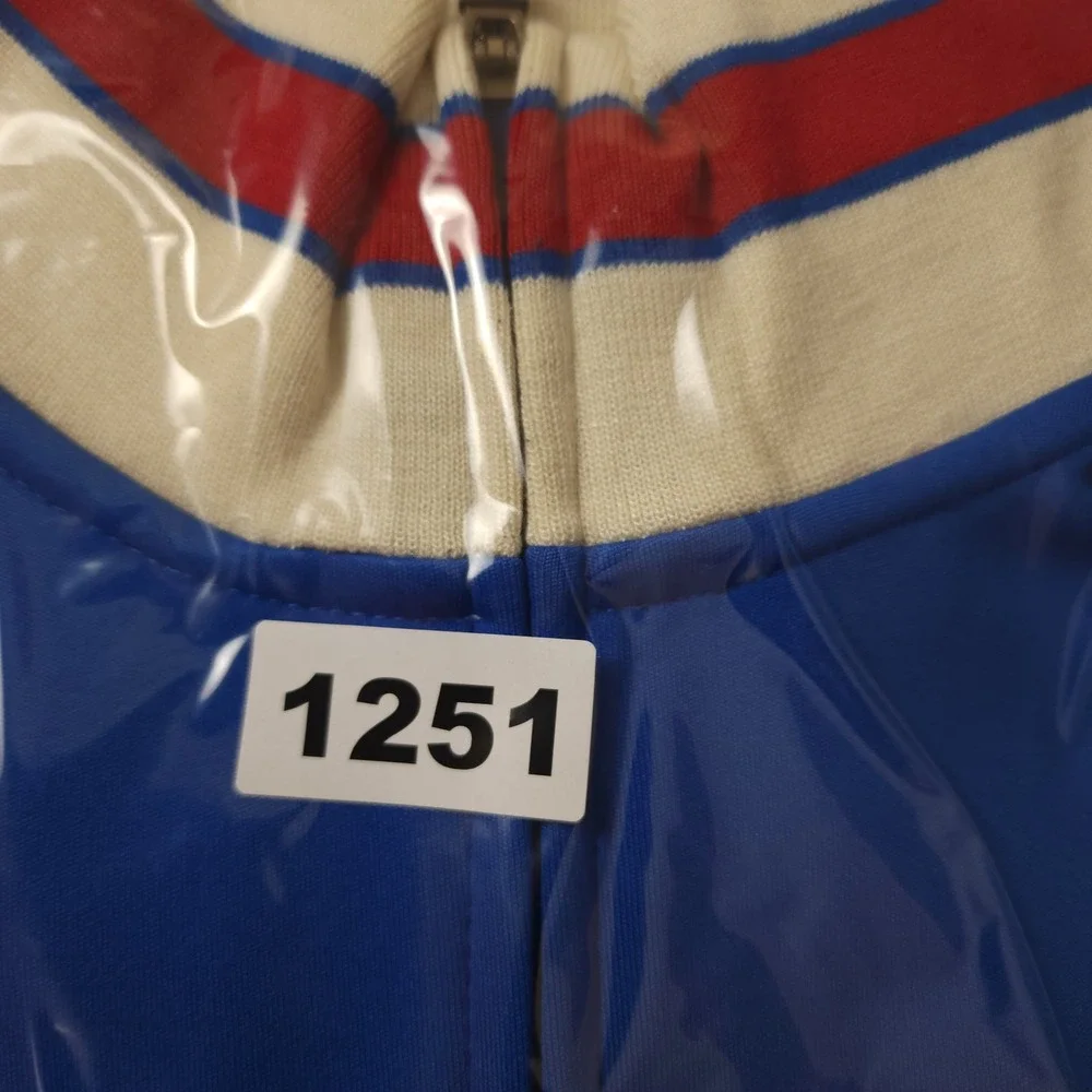 Mondetta‎ Italia Track Jacket Men's Large Blue White Red Full Zip Athletic